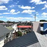 こもれびハウス / 夏空と屋根
